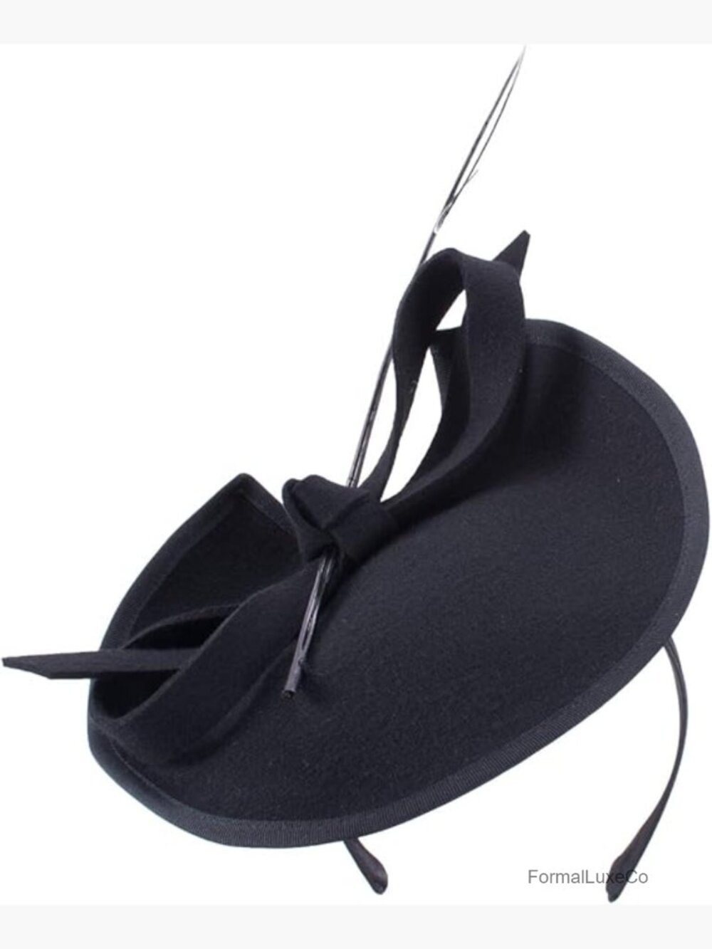 Vintage Wool Felt Saucer Fascinator Headpiece Cocktail Party Hat
